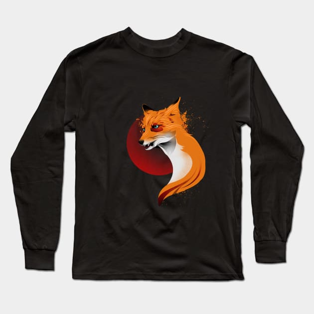 Kitsune Long Sleeve T-Shirt by siddick49